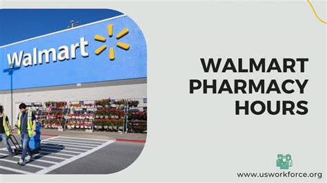 Is Walmart Pharmacy Open 24 Hours? No, Walmart's pharmacies are not open 24 hours a day. As mentioned above, the hours of operation for Walmart's pharmacies vary depending on the location of the store, but most pharmacies are open from 9:00 AM to 9:00 PM on weekdays and from 9:00 AM to 7:00 PM on weekends.
